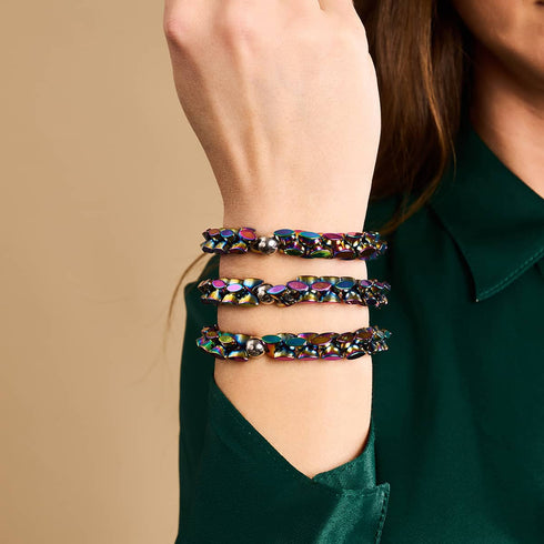 Arc-en-ciel de minuit | Liens Monroe | Bracelet sablier
